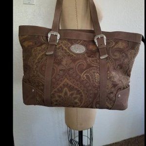 Reba Midnight Tapestry Paisley Jacquard luggage tote - excellent used condition